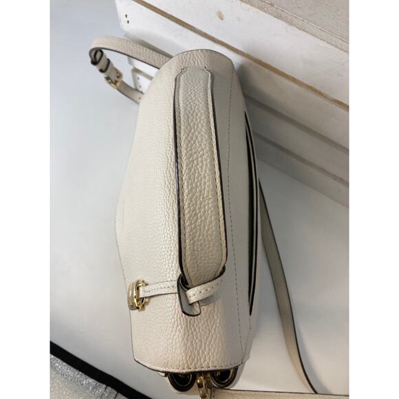 MICHAEL KORS, MEDIUM IVORY PEBBLED LEATHER CROSSBODY BAG - Picture 12 of 16